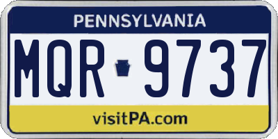 PA license plate MQR9737