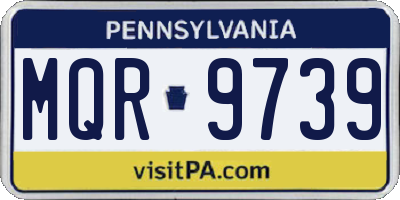 PA license plate MQR9739