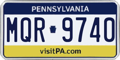 PA license plate MQR9740