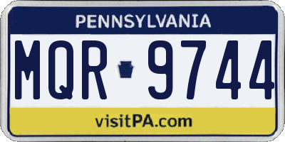 PA license plate MQR9744