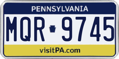 PA license plate MQR9745