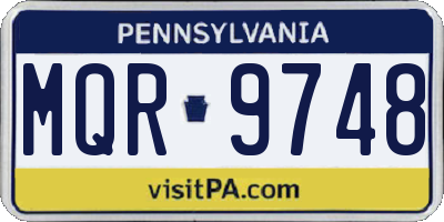 PA license plate MQR9748