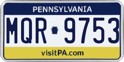 PA license plate MQR9753