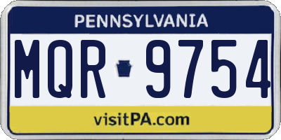 PA license plate MQR9754