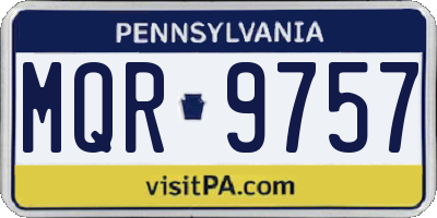 PA license plate MQR9757