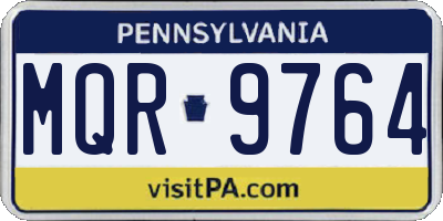 PA license plate MQR9764