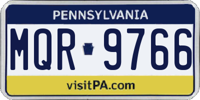 PA license plate MQR9766