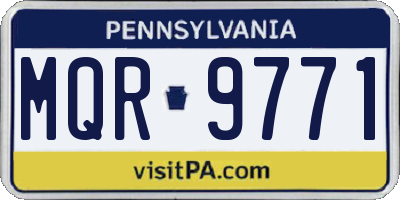 PA license plate MQR9771