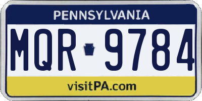 PA license plate MQR9784