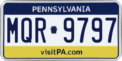 PA license plate MQR9797