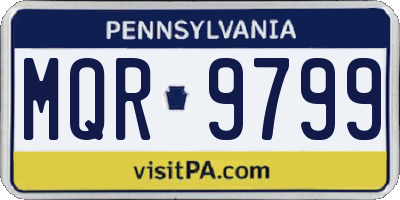 PA license plate MQR9799