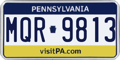PA license plate MQR9813