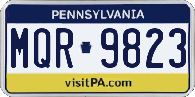 PA license plate MQR9823