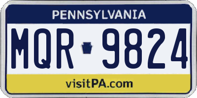 PA license plate MQR9824