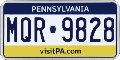 PA license plate MQR9828