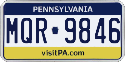 PA license plate MQR9846