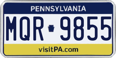 PA license plate MQR9855