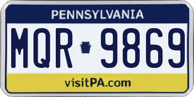 PA license plate MQR9869