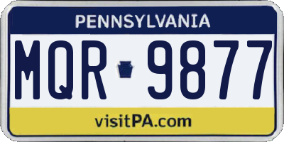 PA license plate MQR9877