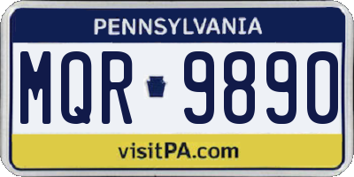 PA license plate MQR9890