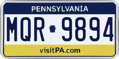 PA license plate MQR9894