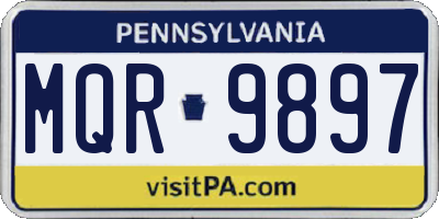 PA license plate MQR9897