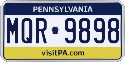 PA license plate MQR9898