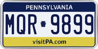 PA license plate MQR9899