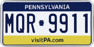 PA license plate MQR9911