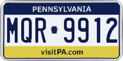PA license plate MQR9912
