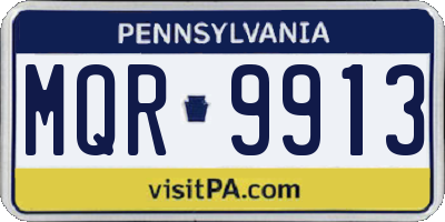 PA license plate MQR9913