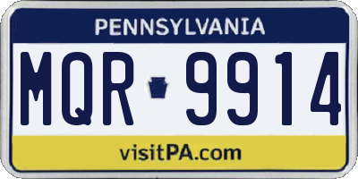 PA license plate MQR9914