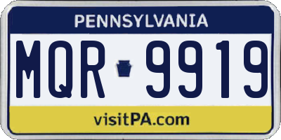 PA license plate MQR9919