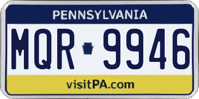 PA license plate MQR9946
