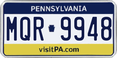 PA license plate MQR9948