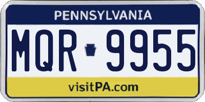 PA license plate MQR9955