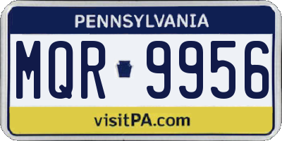 PA license plate MQR9956