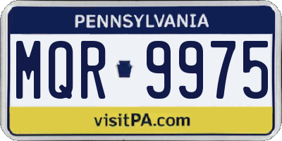 PA license plate MQR9975