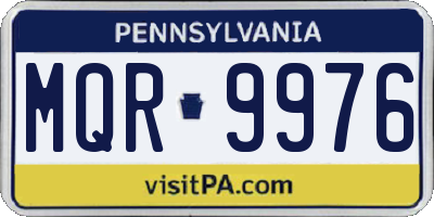 PA license plate MQR9976