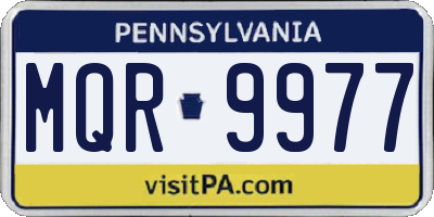PA license plate MQR9977