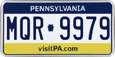 PA license plate MQR9979