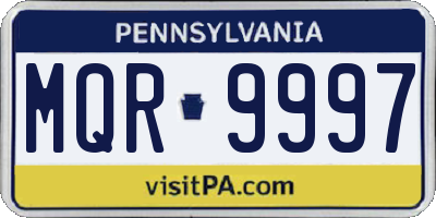 PA license plate MQR9997
