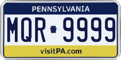 PA license plate MQR9999