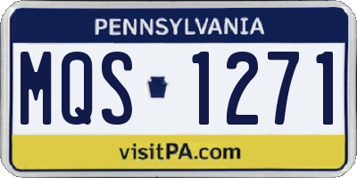 PA license plate MQS1271