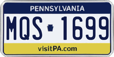 PA license plate MQS1699