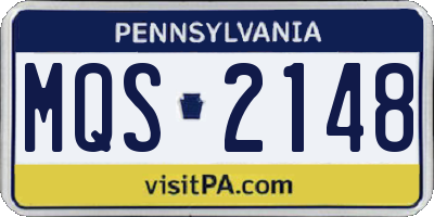 PA license plate MQS2148