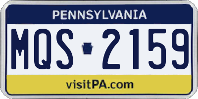 PA license plate MQS2159