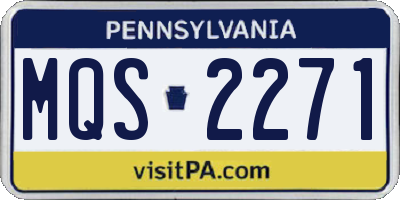 PA license plate MQS2271