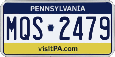 PA license plate MQS2479