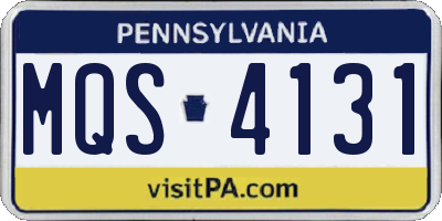 PA license plate MQS4131